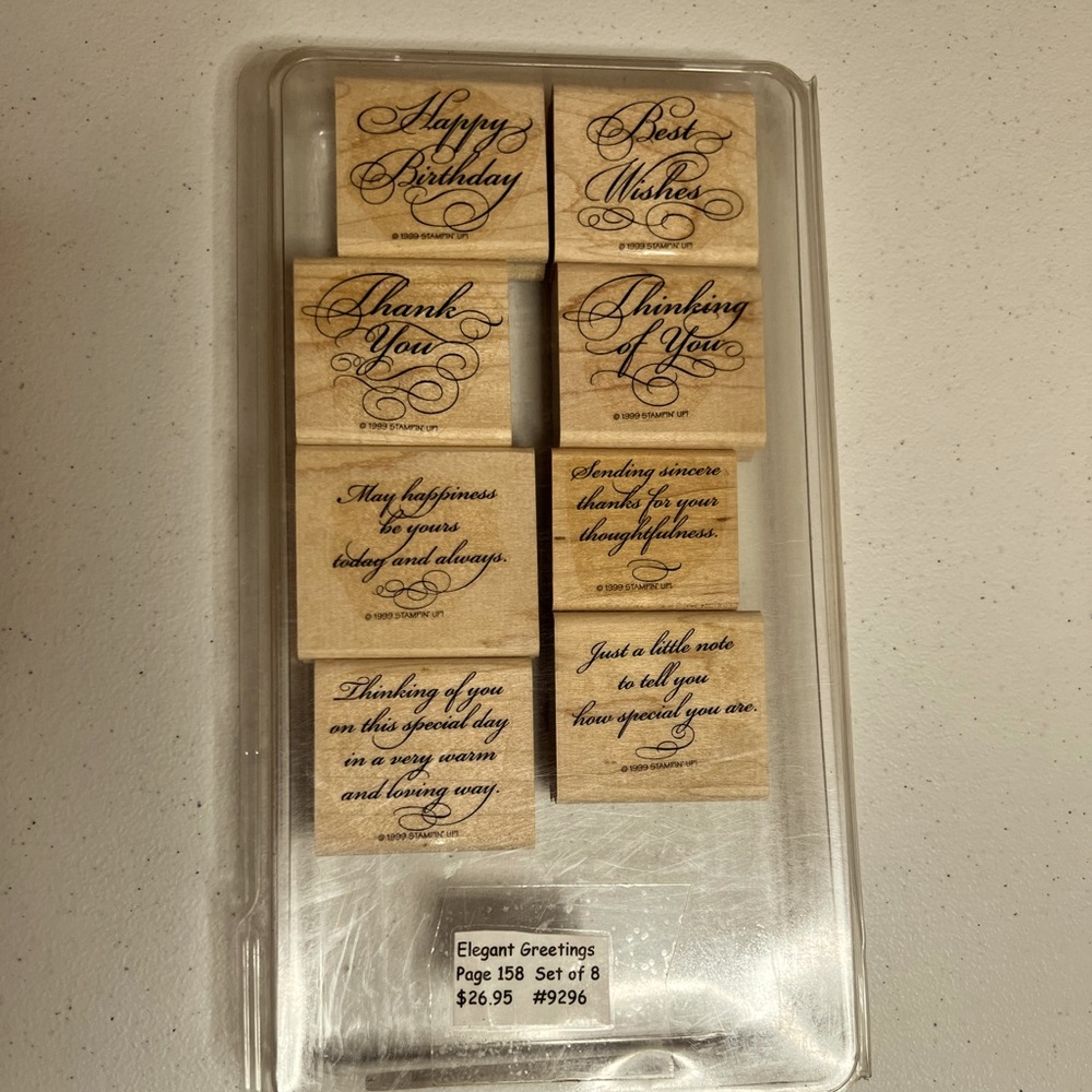 Vintage Stampin Up Elegant greetings stamp set